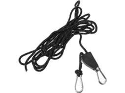 Corda Refletora De Nylon Preta Para Barraca Camping