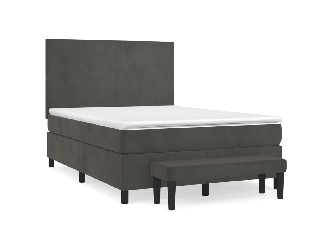 Box Spring Bed, Box Spring Beds Vidaxl Cinzeto Veludo (140 X 190 Cm)