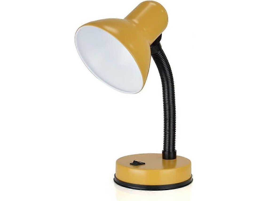 Lâmpada De Mesa Flexível Clássica 35w Com Cabeça Ajustável - Interruptor Integrado - Preto Ônix L958bk Mostarda Inglesa Mostarda Inglesa