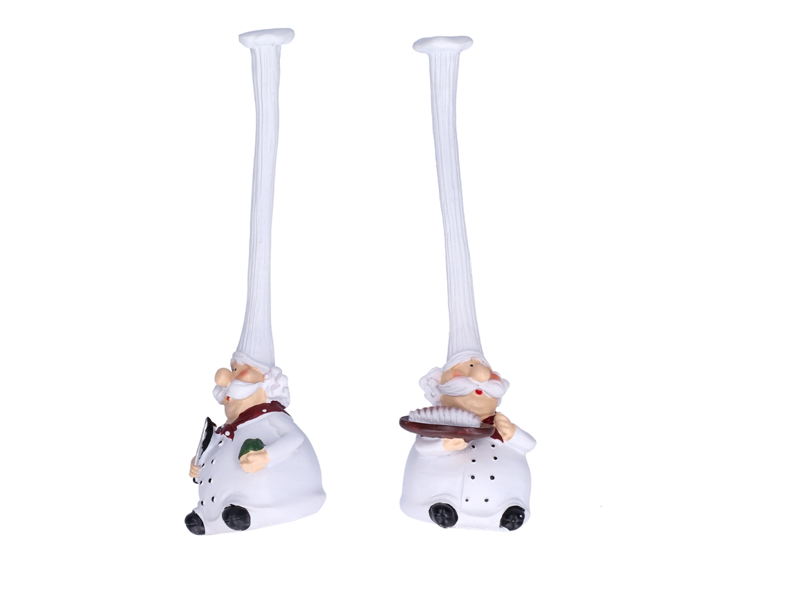 Figura De Chef De Resina Para Decoração De Mesa E Ambiente Cozinha