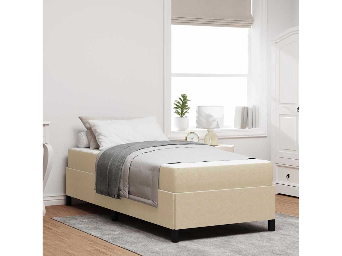 Vidaxl Estrutura Da Cama Cinza Verde Claro 100 X 200 Cm Tecido