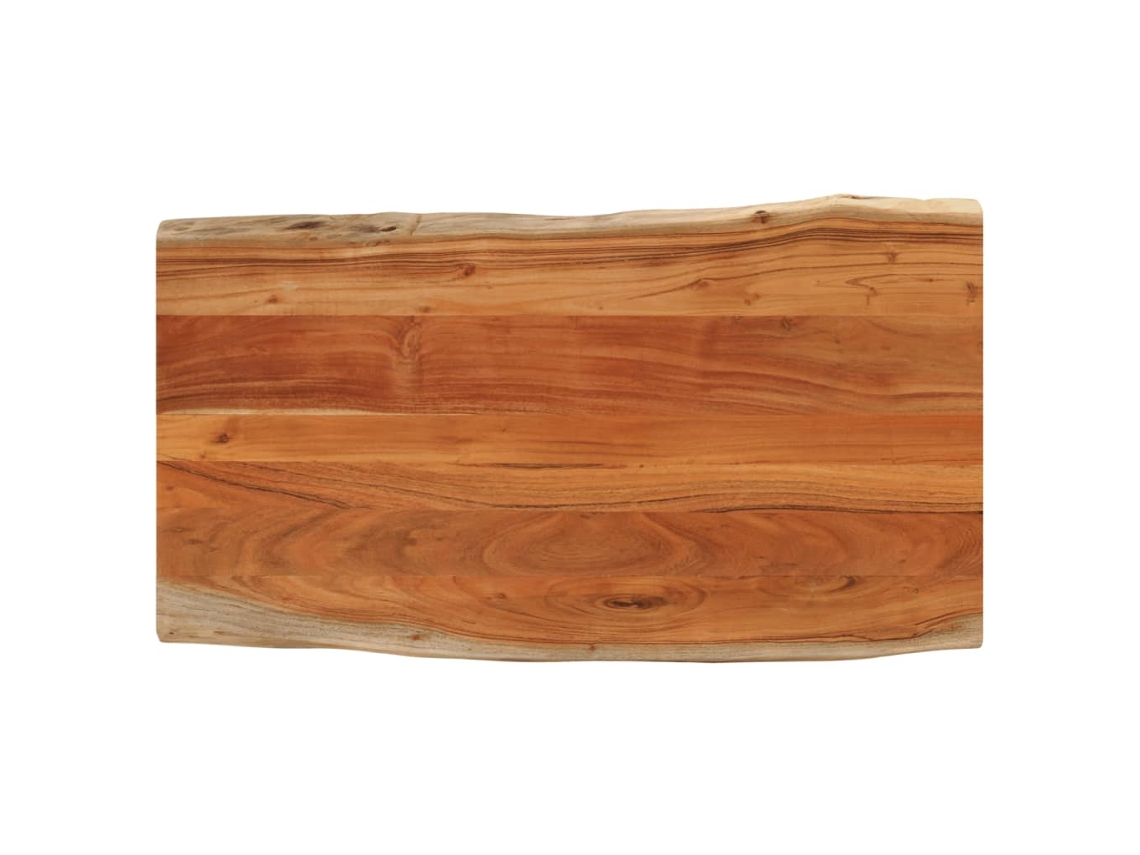 Vidaxl Tampo De Mesa Retangular Borda Viva 110x60x2,5 Cm Acácia Maciça