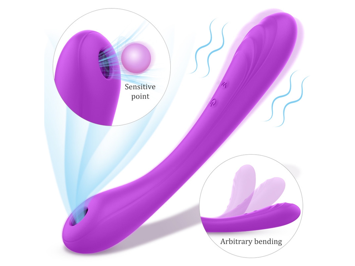 Vibrador De Massagem De Suco Multifrequncia 2 Em 1 Para Mulheres (roxo)