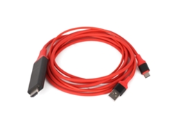 Cable Adaptador Usb 3.1 HDMI, 1,8 M, Rojo | S/MARCA