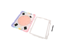 2026zentro-capa De Silicone E Pc Duro Para Tablet Ios Air 4 10.9in 2020 Pro 11 Com Estojo Para Lápis E Cinto Ajustável Rosa Colorido