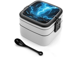 Lancheira Bento De Metal Com Dupla Camada Canyon Para Adultos Colher E Alça, À Prova De Vazamentos, Empilhável Em Uma