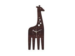 Relógio de Madeira GOKOCO Girafa, silencioso, para quarto infantil