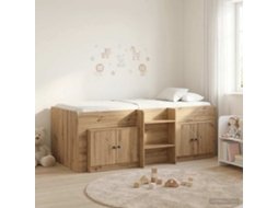 Vidaxl Cama Loft Com Armário Com Porta 3 Unid. Carvalho Arttisan