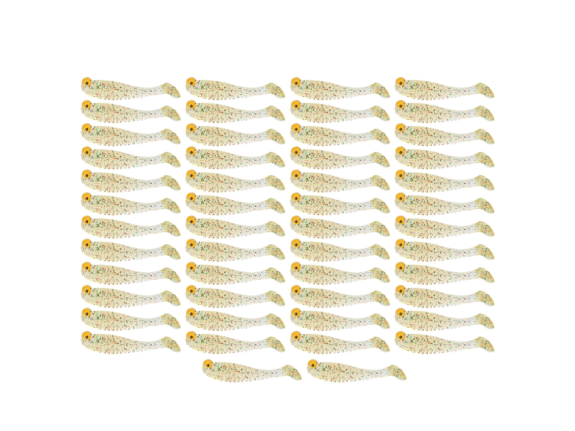 Iscas de Pesca Artificiais Silicone 50 Peças