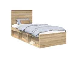 Estrutura da Cama Sonoma 90x190 cm Madeira de Pinheiro Sólida MAISON EXCLUSIVE