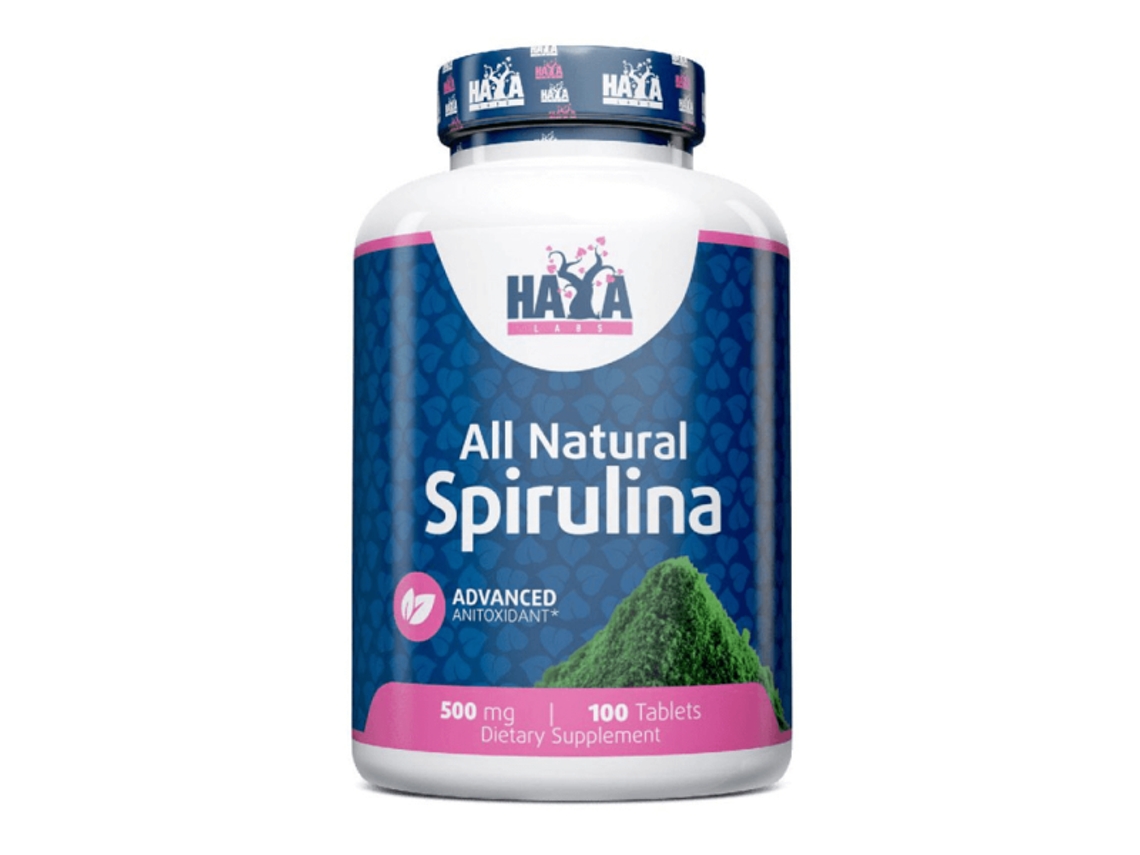 Espirulina Natural 500mg - 100 Comprimidos Vegetais De Haya Labs