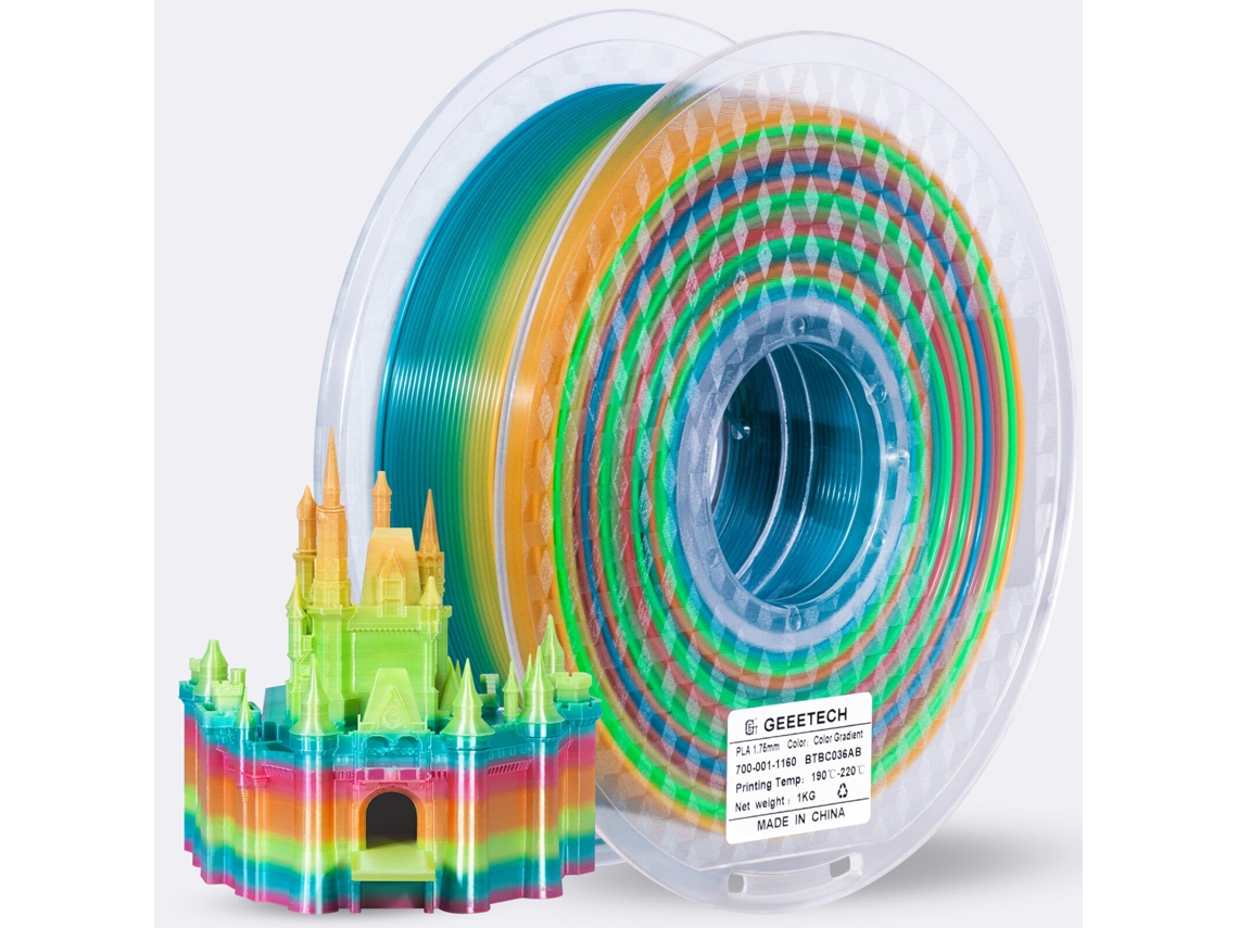 Filamento PLA para Impressão 3D Geeetech MDUG 1,75 mm 1 kg/rolo Cor Verde Maçã Envio direto para UE/Reino Unido