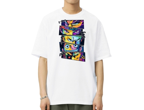 T-Shirt de Homem VREEL Saiyajin Una Pieza Algodão Branco (S)
