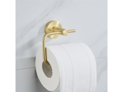 Conjunto De Acessórios Para Banheiro Em Dourado Escovado Porta Escova Vaso Sanitário, Porta Papel Higiênico, Barra Para