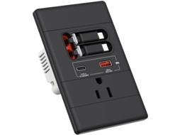 Suporte De Parede Usb-c Com Cabo Usb-c/usb-a Retrátil, Para