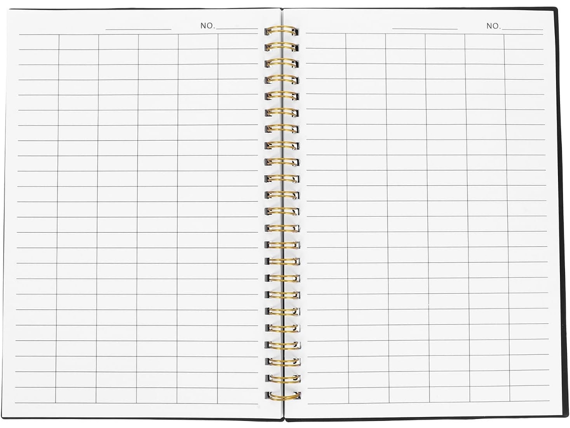 Zerodeko Carnet De Notes Ligné Pages Blanches Com Couverture Pp Noire Para Gerenciamento De Estoque