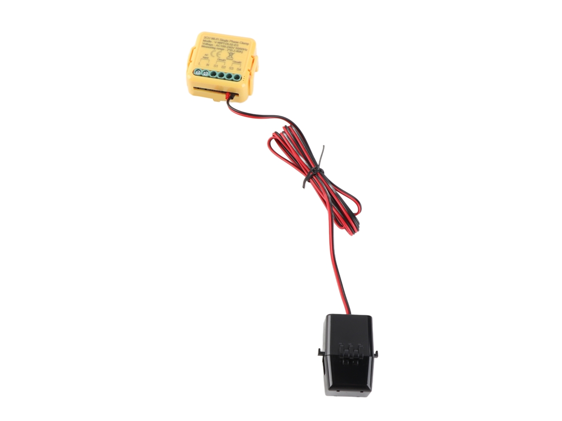 Transformador de corrente de alicate de 80A, medidor de energia kWh, monitor de eletricidade Tuya WiFi