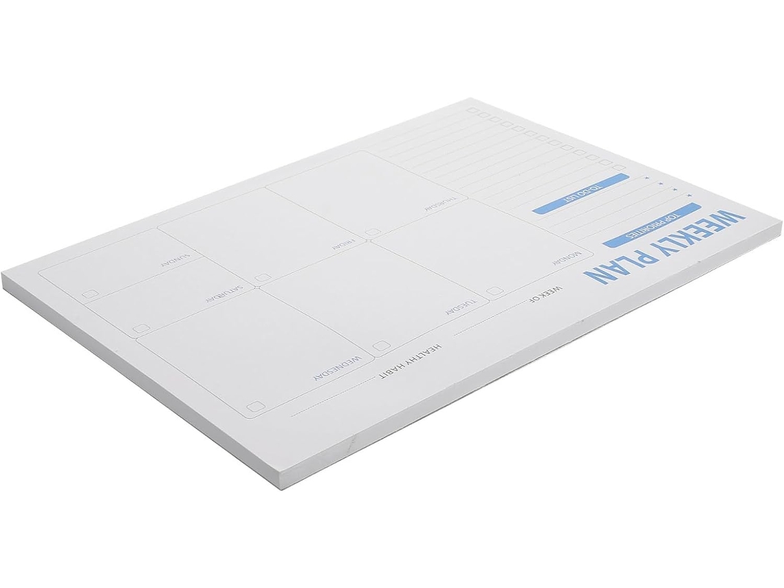 Bloco De Notas Multifuncionais Em Papel Branco, Sólido E Fácil De Transportar, Para E Planejamento Cotidiano