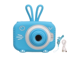 Mali câmera Digital Infantil 1080p com Tela de 2 Polegadas para Meninos e Meninas Brinquedo Presente H2 Coelho Azul