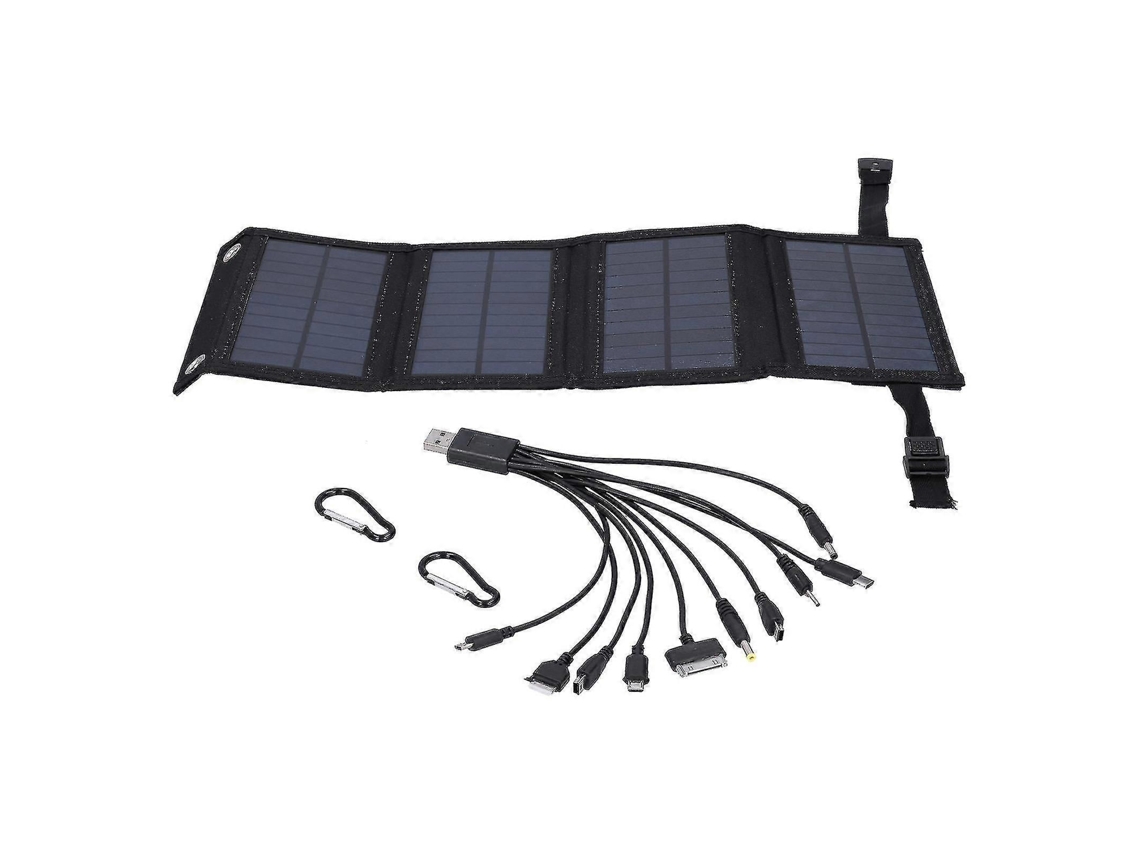 Painel Solar Portátil Dobrável De 10 W, Módulo De Energia Solar Para Viagens E Acampamentos, Preto Olysi Shop