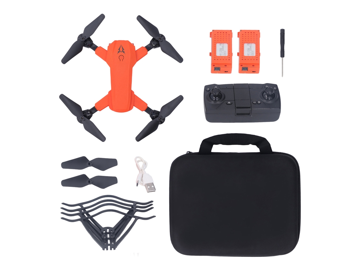 Mali drone S80 Rc Aéreo 4k Hd com Câmeras Duas Dobrável 4 Eixos para Crianças Acima de 14 Laranja 3 Baterias