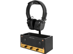 Support De Casque Et Organiseurs De Bureau Inspirés Des Haut-parleurs Rétro Avec Façade Inscriptible Sur Le