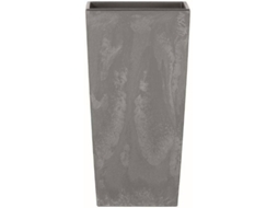 Vaso PROSPERPLAST Urbi Square Beton Efect (Cinzento - 17 x 17 x 32.5 cm)