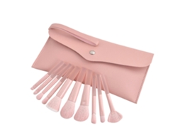 Conjunto De 10 Pincéis De Maquiagem Profissionais Para Viagem Com Bolsa Para Armazenamento De Sombra E Pó. Everley891