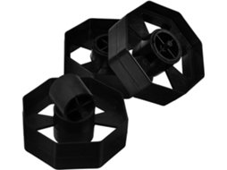 Conjunto de 3 rolos para dispensador de adesivo de mesa, feito de plástico leve com estrutura de rolo móvel, ideal para