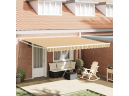 Vidaxl Toldo Retrátil Multicolor 450 × 300 Cm Poliéster E Metal