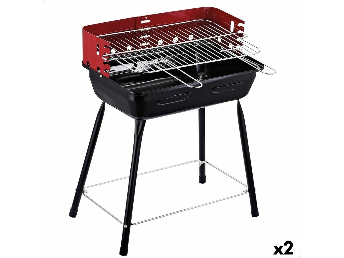 Churrasco Portátil AKTIVE Metal 42 x 54 x 42 cm (2 Unidades)