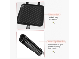 Máquina de Sanduíche Torrado Antiaderente com Alça Isolada Panini Maker Grilled Cheese Machine | S/MARCA