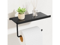 Mooche Toiletpapierhouder, Houder Met Práticas Prateleiras, Papel Higiénico De Aço Inoxidável 304, Para Banheiros E Cozinhas/quintos, Preto
