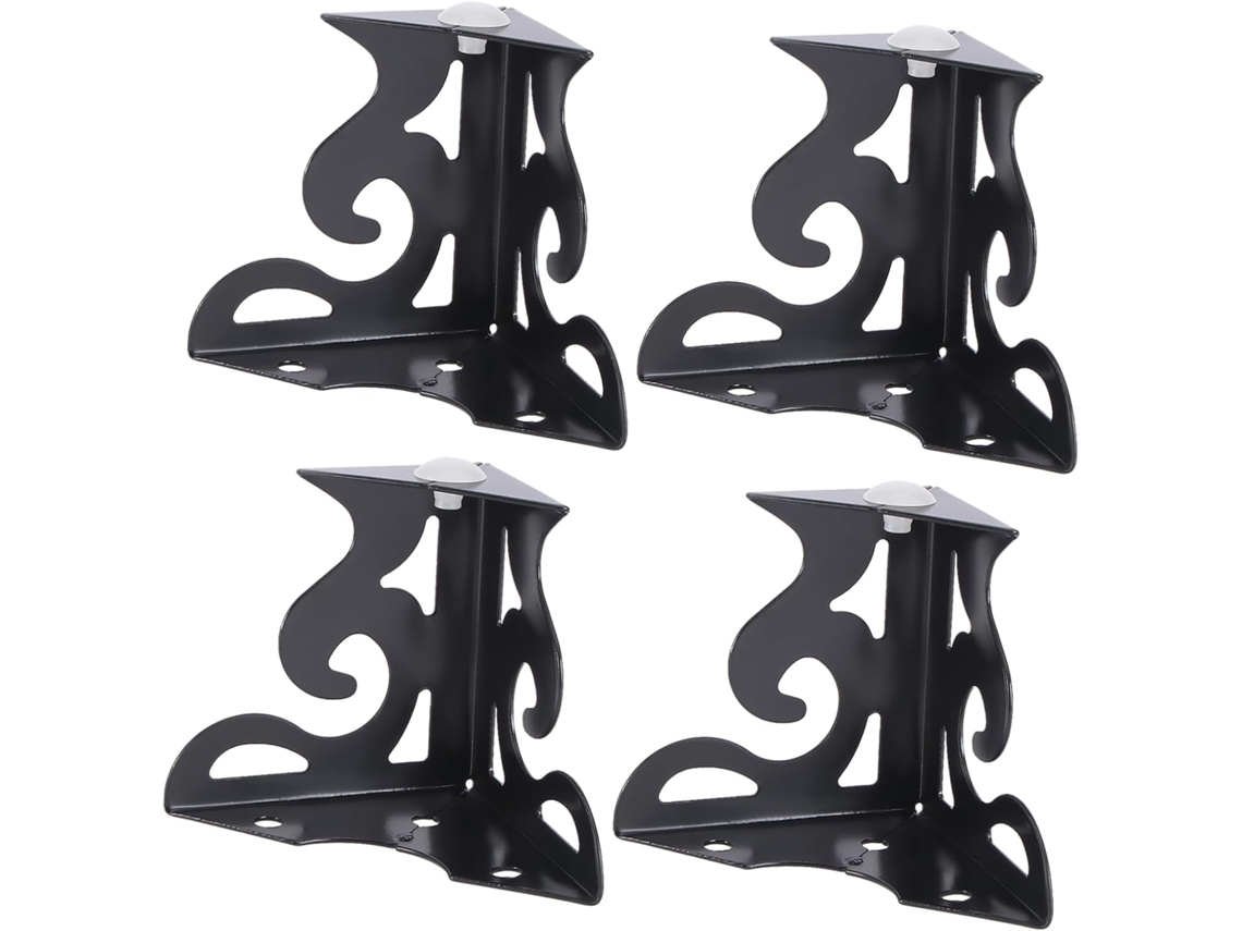 Pés De Móveis Vazados Em Estilo Europeu Homsfou, 8cm, Pintados De Preto, Suportes Para Armários, 4 Peças, Para Sofás E