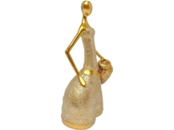 Escultura Decorativa De Interiores, Estatueta Segurando Um Pote Estatueta Feminina Em Resina, Para Gokoco