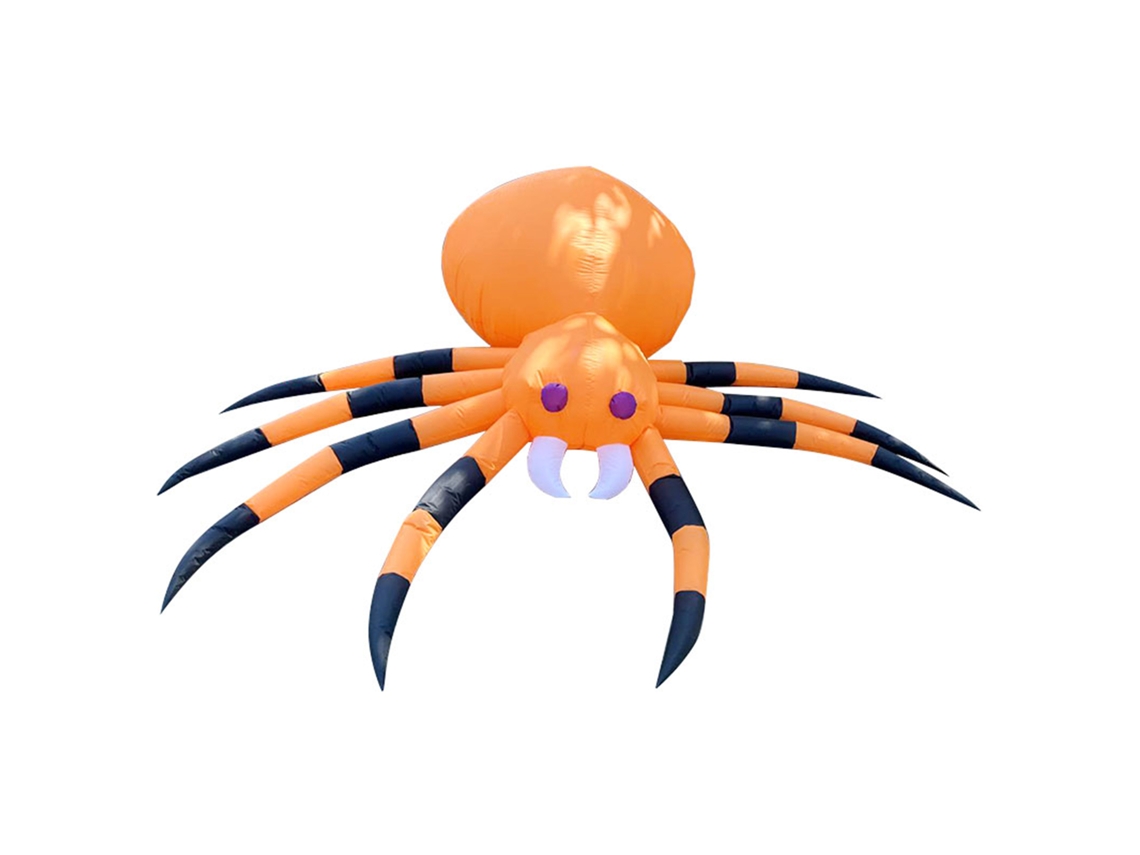 Aranha inflável decorativa de Halloween para jardim, festa ao ar livre