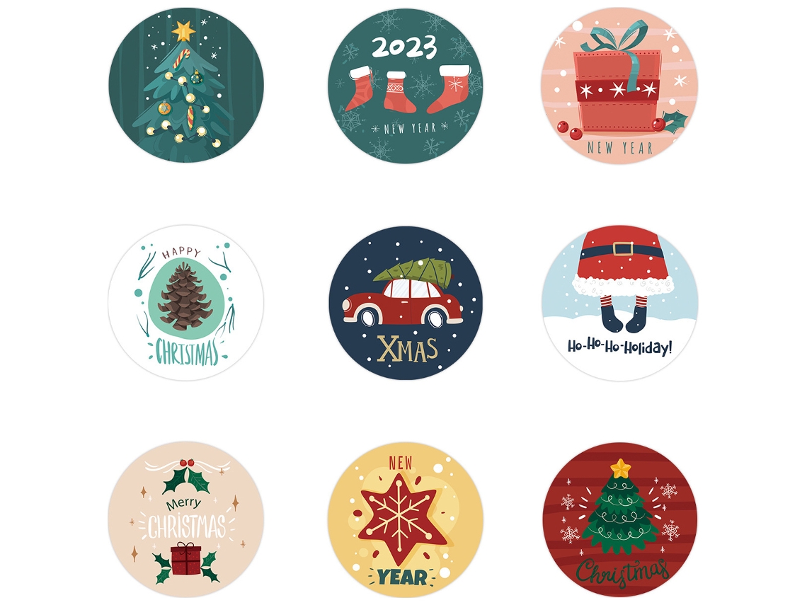 Etiquetas de Natal TUSERXLN Papel (6 cm)