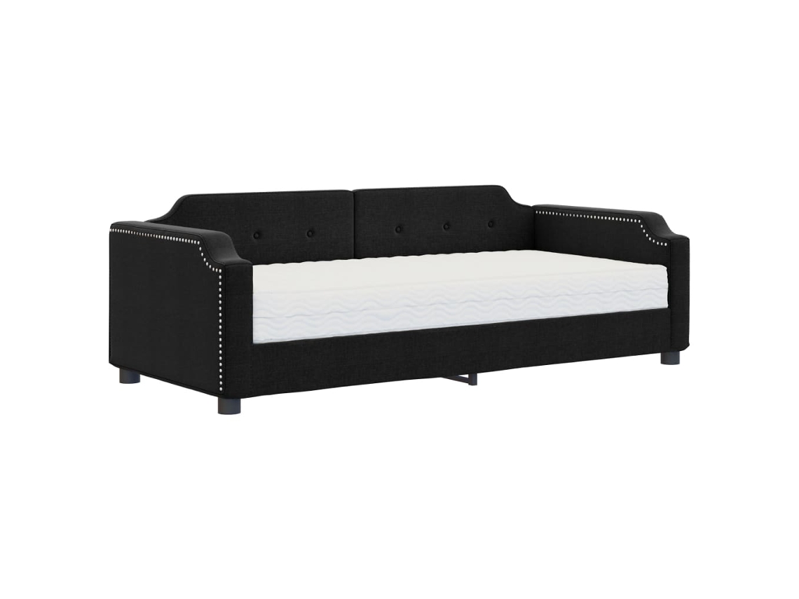Sofá cama com Colchão 100x200 Cm Tecido Preto MAISON EXCLUSIVE