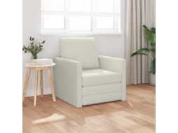 Vidaxl Sofá-cama Creme 74 X 77 X 81 Cm Veludo