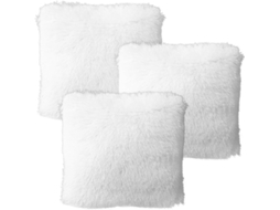 3 Peças Capas De Almofada De Pele Sintética Macias Decorativas Para Casa Quadradas Fronhas Ornamentais Fofas Fronhas De Pelúcia Para Sala De Estar
