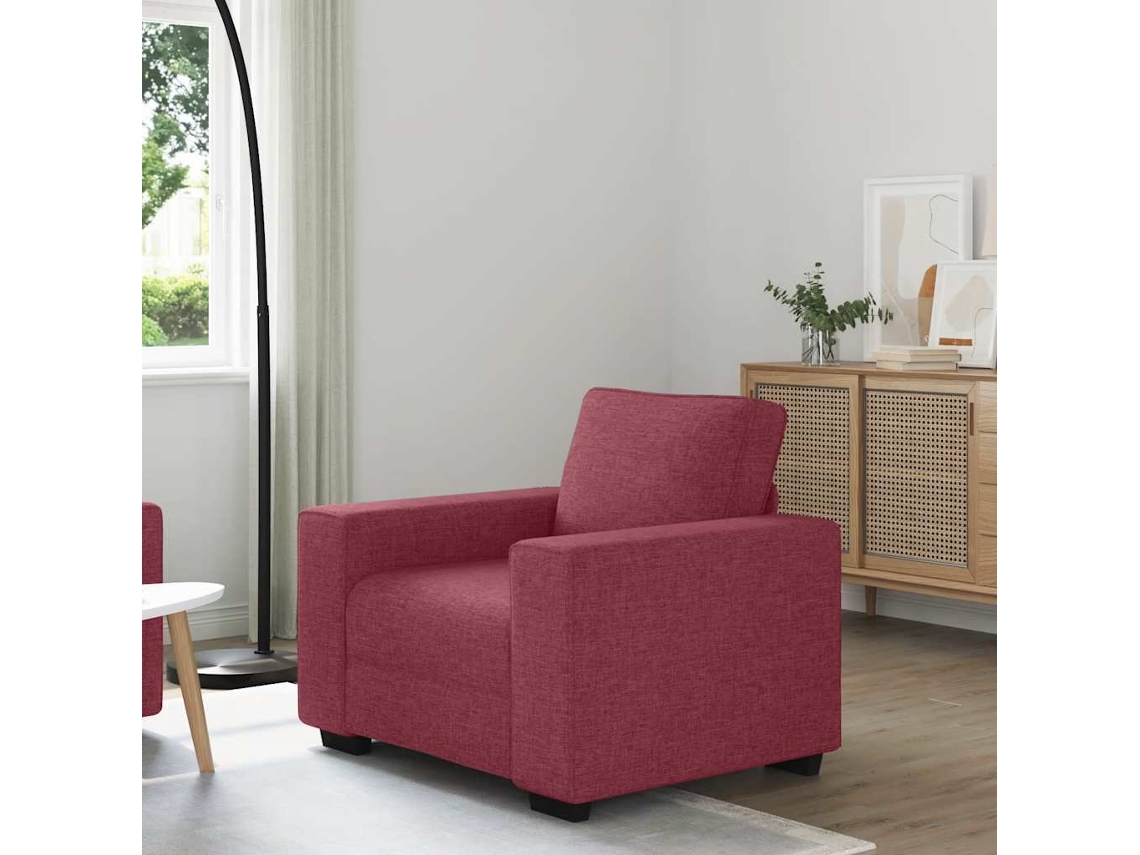 Poltrona De Sala | Cadeira | Poltrona 60 Cm Tecido Vermelho Tinto Wsd669466 Lovely Home
