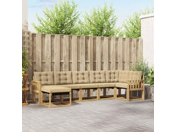 Vidaxl Conjunto De Sofás Para Exterior 7 Pcs Branco E Bege