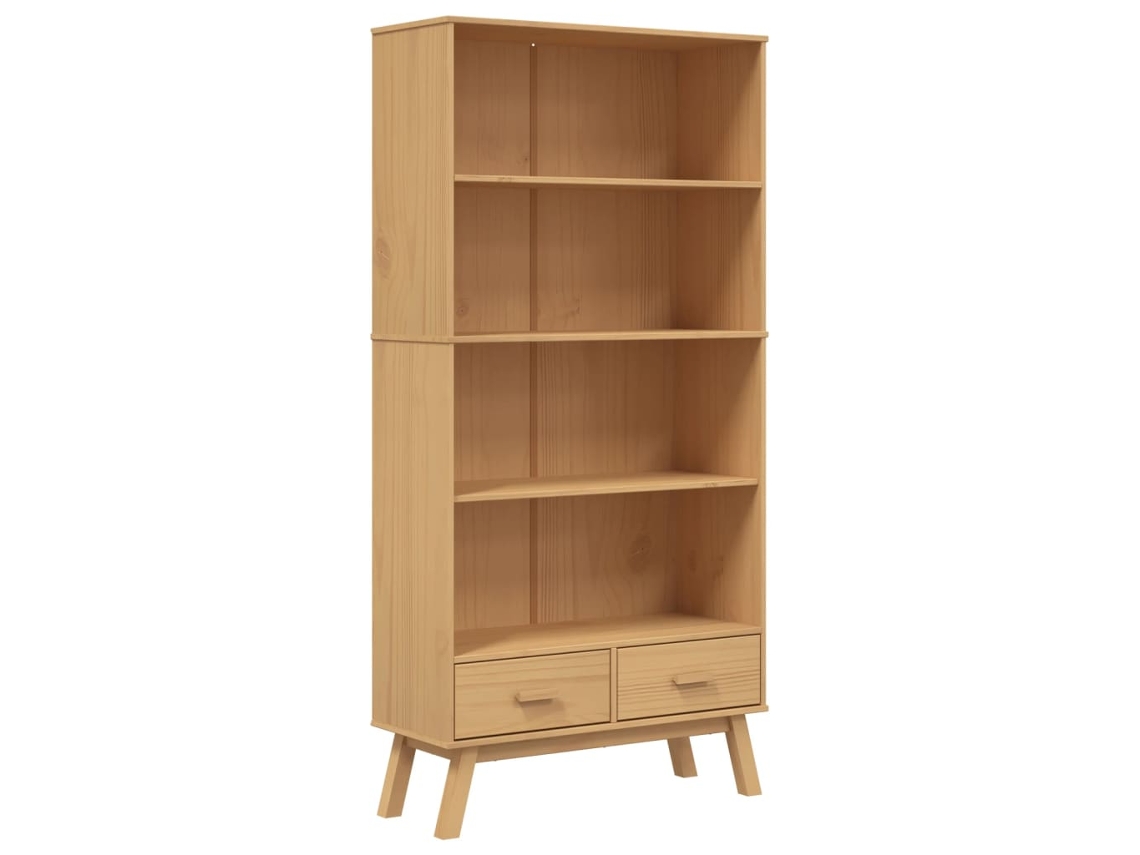 Bookcase, Bookcases Vidaxl Marrom Madeira De Pinho (n/a)