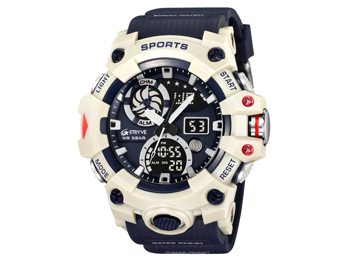 Relógio Esportivo Masculino MDUG com cronógrafo, despertador luminoso, pulseira para estudantes (LxAxP cm)