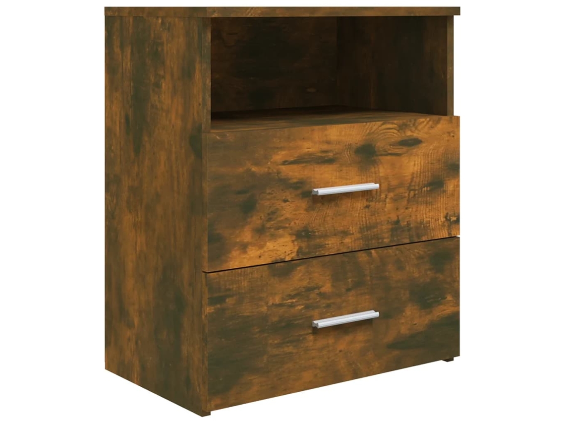 Mesa de cabeceira 50x32x60 cm Cor Carvalho Fumado MAISON EXCLUSIVE