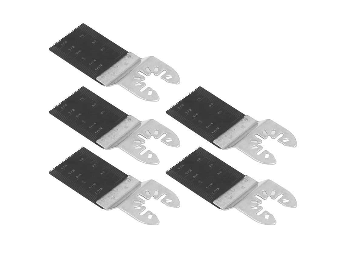 5 Peças Lâmina De Ferramenta Oscilante Universal De Liberação Rápida Para Madeira Plástico 34mm Bimetal
