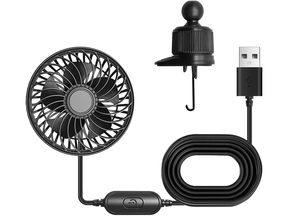 Ventilador Para Carro, Mini Refrigerador Portátil Com 3 Velocidades