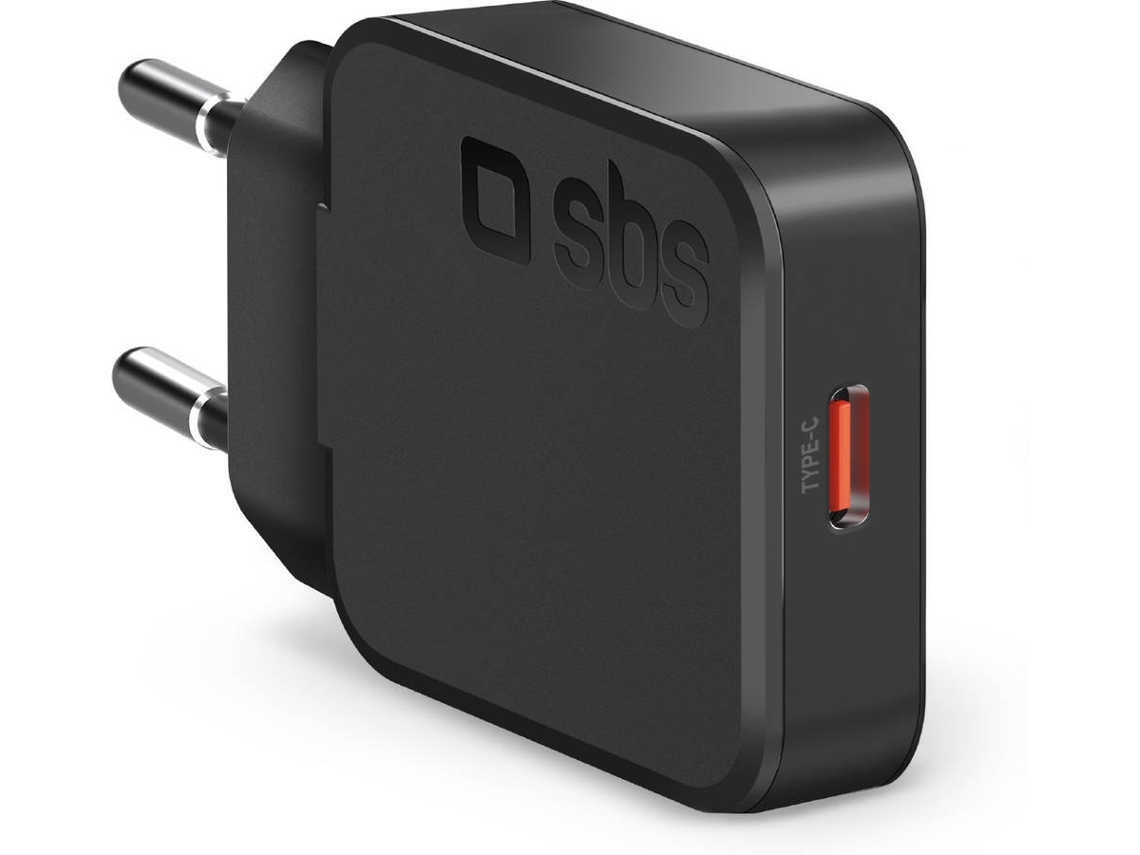 Carregador de Parede SBS USB-C Ultrafino (Outlet Caixa Aberta - 20 W -Preto)