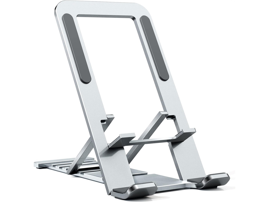 Suporte para Celular e Tablet, Ajustável em Alumínio, Mesa AQUAFORGE