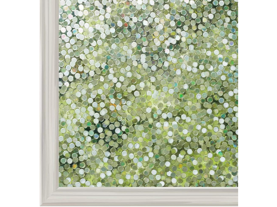 (45x300cm) Película Eletrostática Para Janelas, Proteção De Privacidade, Película Para Janelas Com Padrão Circular Para Casa, Quarto